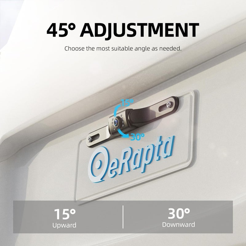 eRapta Backup Camera 4.3''HD 1080P Front Rear View Monitor kit IP69 Waterproof Night Vision DIY Grid Lines for Car Trucks RVs Tractors Bus Semi-Trailers Pickup A43 - Image 4